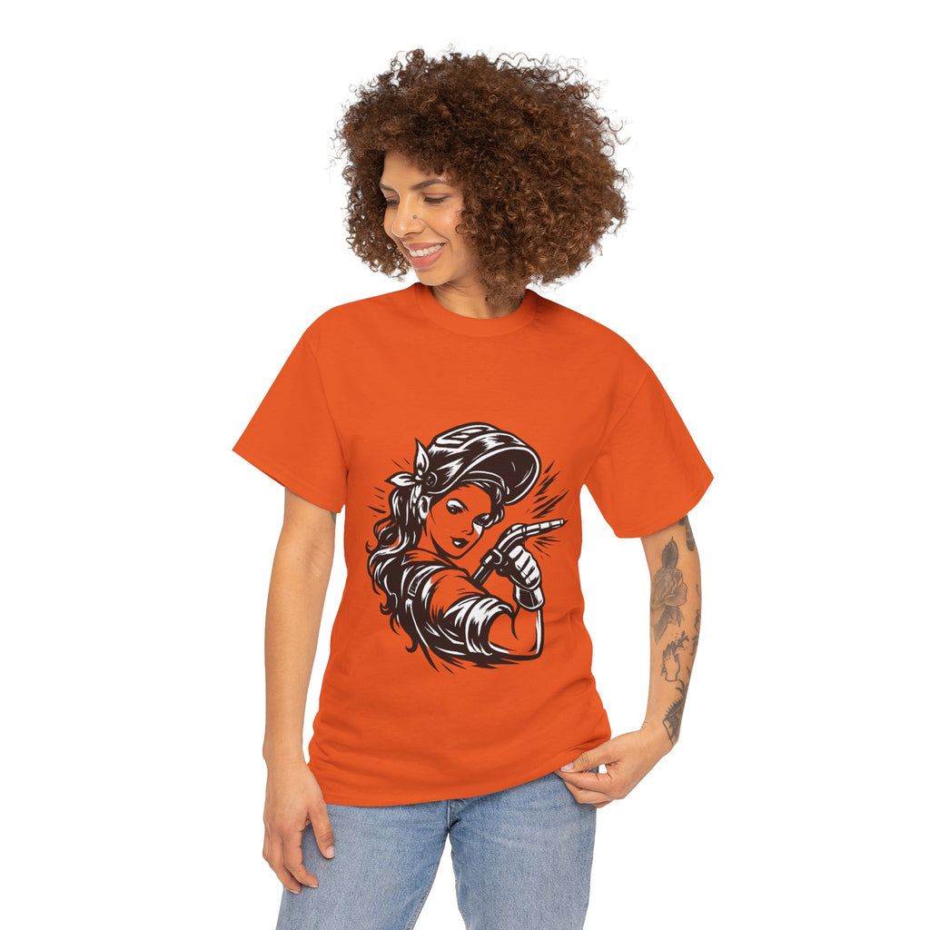 Rags – Built to Work – Female Welder 1 Tee